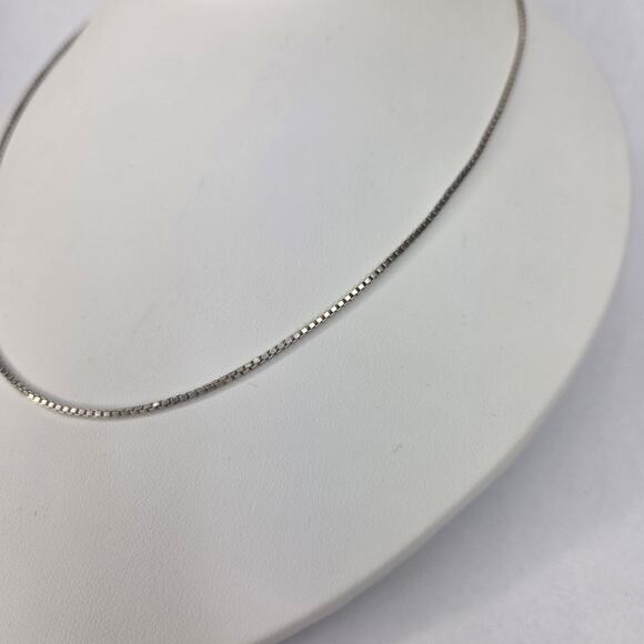 Giani Bernini Sterling Silver Chain Necklace, 18" Box Chain Simple Classic NEW - Picture 6 of 12